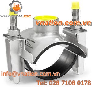 chemical flange / stainless steel / saddle tee