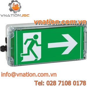 surface-mounted safety lighting / LED / high-efficiency / emergency exit