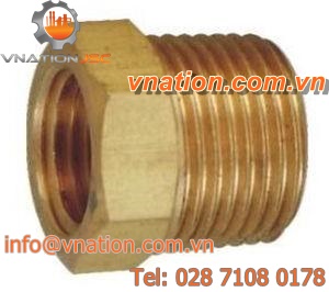 hexagonal plug / male / brass