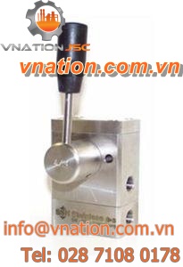 lever-operated hydraulic directional control valve / 4/3-way / stainless steel / compact