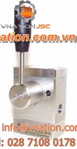 lever-operated hydraulic directional control valve / 2/2-way / stainless steel / compact