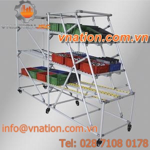aluminum profile / for storage containers / for shelving
