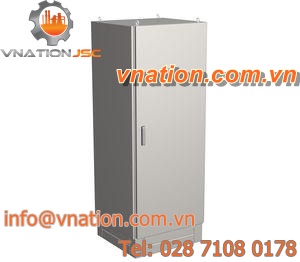 storage cabinet / free-standing / stainless steel / monobloc