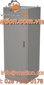 storage cabinet / floor-mounted / hinged door / steel