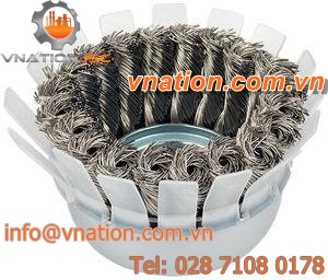 cup brush / for grinding processes / plastic / flexible