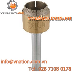 solid drill bit / for glass / diamond / high-performance