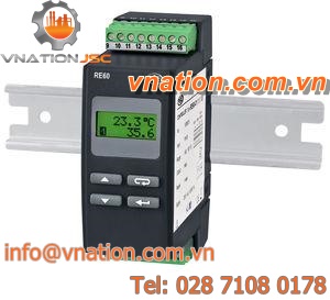 PID temperature regulator / with LCD display / process / DIN rail