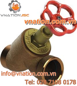 manual valve / shut-off / angle seat / bronze