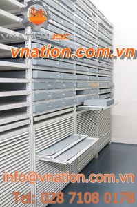 storage cabinet / secure / free-standing / multi-drawer