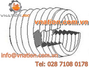 threaded insert / press-in / metal / flat