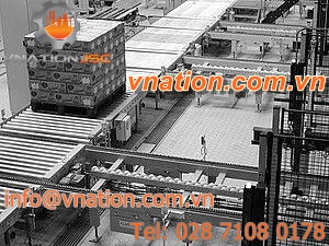 roller conveyor / chain / for pallets / modular
