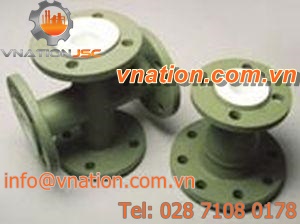 flange fitting / cross / PTFE / PTFE-lined