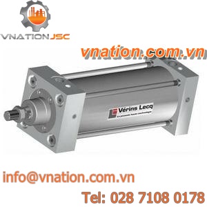 pneumatic cylinder / with guided piston rod / double-acting / steel