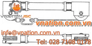pneumatic cylinder / cable / rodless / double-acting