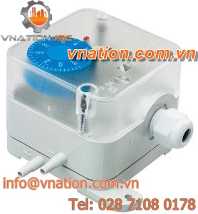 differential pressure switch / for air / IP54 / with adjusting knob