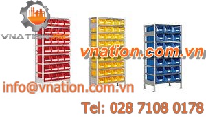 single-sided shelving / bin / galvanized