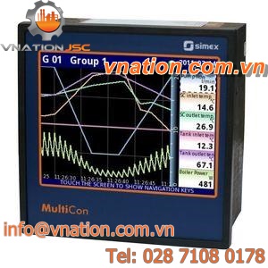 PID temperature regulator / TFT graphic display / with touchscreen / data acquisition