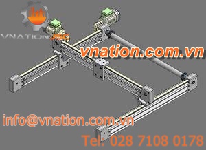 skate wheel linear guide / 2-axis