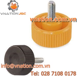 knurled screw / steel / polyamide