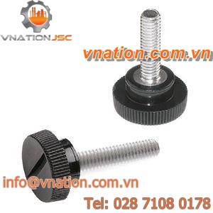slotted screw / knurled / steel / polyamide