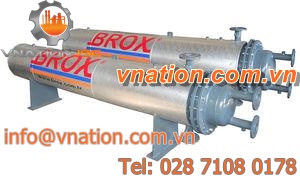shell and tube heat exchanger / liquid/liquid / for the food industry / for marine applications
