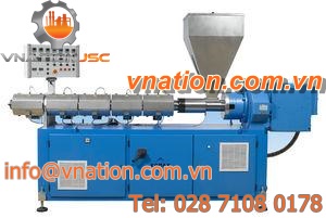 PVC extruder / single-screw / grooved feed