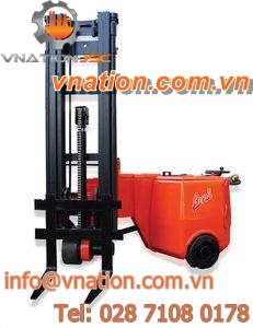 electric forklift / walk-behind / for very narrow aisles / handling