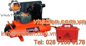 breathing air compressor / rotary vane / mobile / oil-lubricated