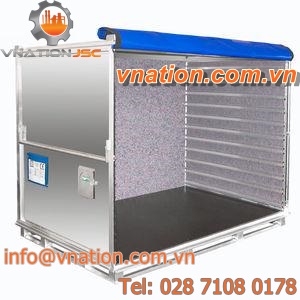 aluminum shipping container / for logistics / handling / storage