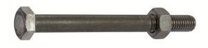 threaded bolt / with hexagonal head / steel