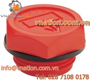 hexagonal plug / threaded / technopolymer / oil
