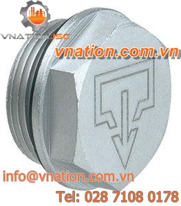 hexagonal plug / threaded / aluminum / oil