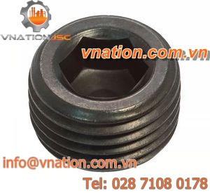 round plug / threaded / plastic