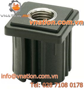 threaded insert / plastic / rectangular