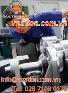 conical gear / helical-toothed / shaft / shaft