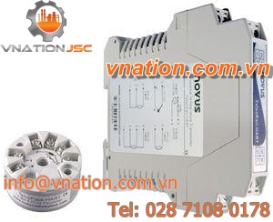 DIN rail mount temperature transmitter / RTD / digital