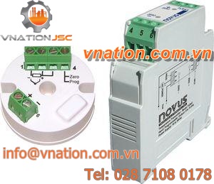 DIN rail mount temperature transmitter / RS-232 / air
