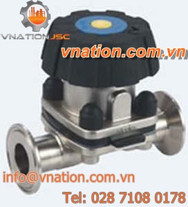diaphragm valve / manual / control / foodstuffs