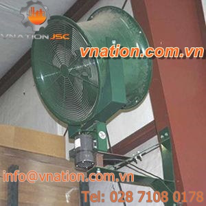 wall-mounted fan / axial / aluminum / steel