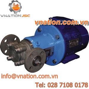 chemical pump / magnetic-drive / rotary vane / for toxic fluids