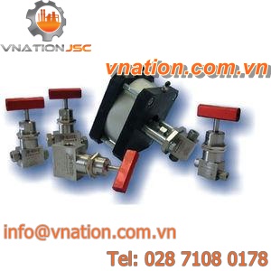 needle valve / manual / pneumatic / for gas
