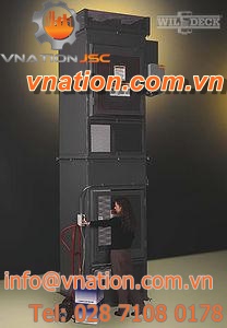 cabinet with compartments / metal / vertical / automatic