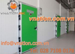 storage cabinet / wall-mounted / hinged door / metal