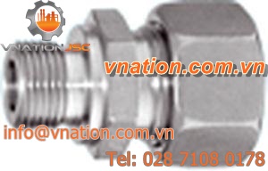 screw fitting / straight / stainless steel