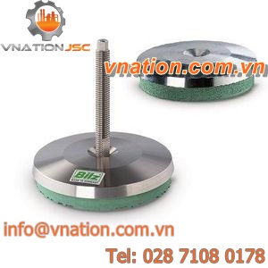 machine foot / for conveyors / anti-vibration / adjustable