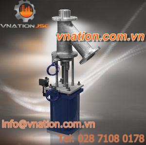 piston valve / for chemicals / tank bottom / outlet
