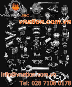 push-to-connect fitting / straight / stainless steel / sanitary