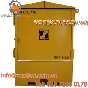 free-standing cabinet / hinged door / metal / monobloc