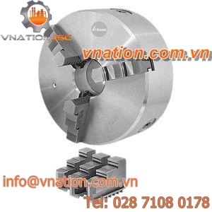 turning chuck / manual tightening / flange / 3-jaw