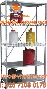 modular storage shelving / for cans / for drums / adjustable